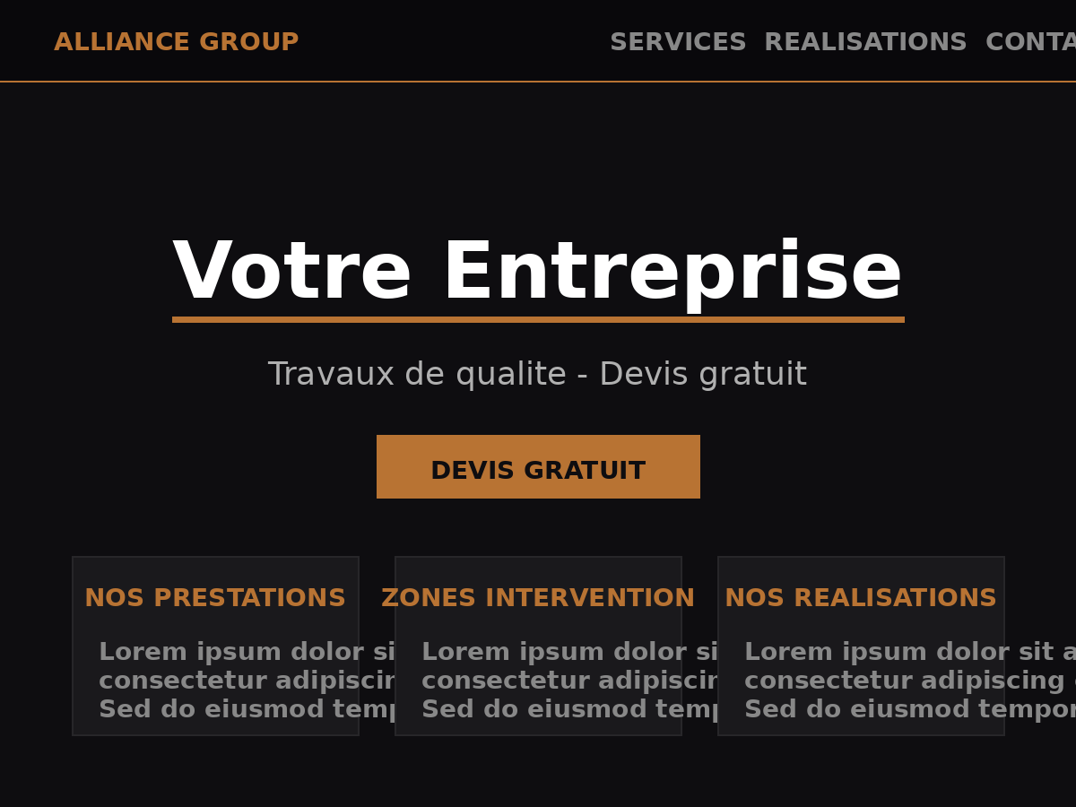 Aperçu du thème AG Starter Artisan