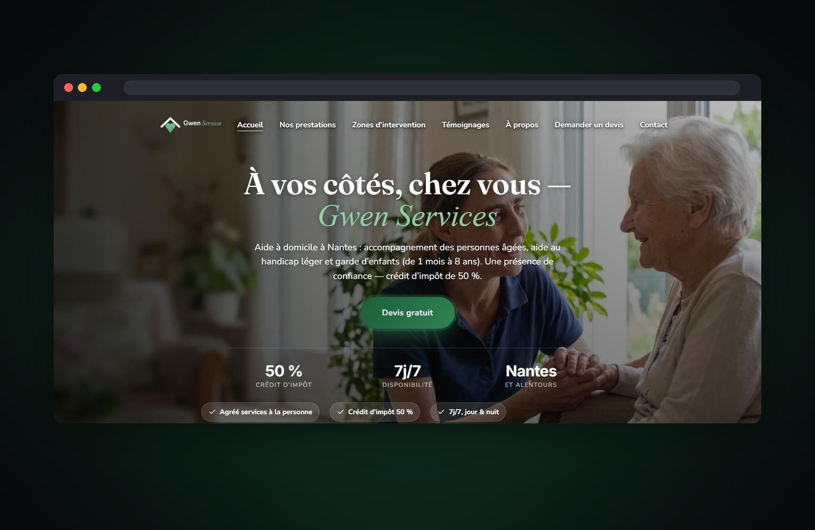 Le site Gwen Services