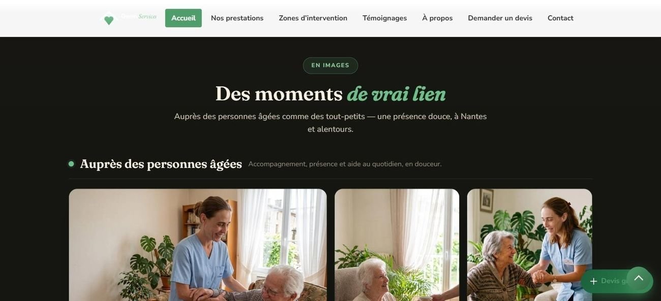 Auprès des personnes âgées — Gwen Services