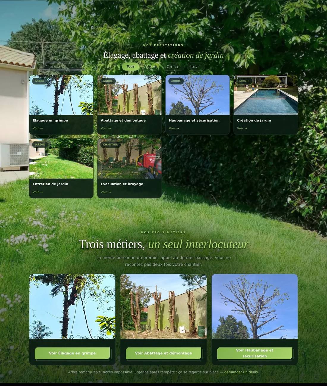 Les six prestations — L.A Environnement