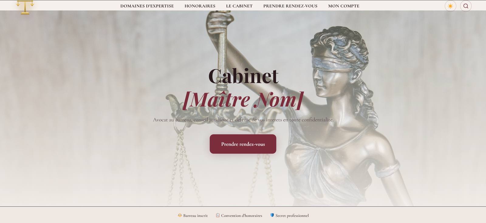 Aperçu du thème AG Starter Avocat